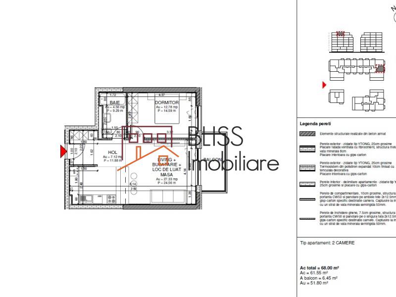 Apartament de Vanzare Domenii | 1 Mai | Grivitei - 2 Camere - ID:123126 | Bliss Imobiliare / Photo 6 - BLISS Imobiliare