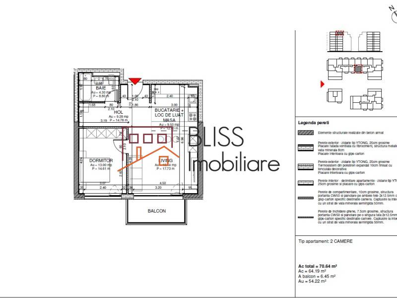 Apartament de Vanzare Domenii | 1 Mai | Grivitei - 2 Camere - ID:123125 | Bliss Imobiliare / Photo 6 - BLISS Imobiliare