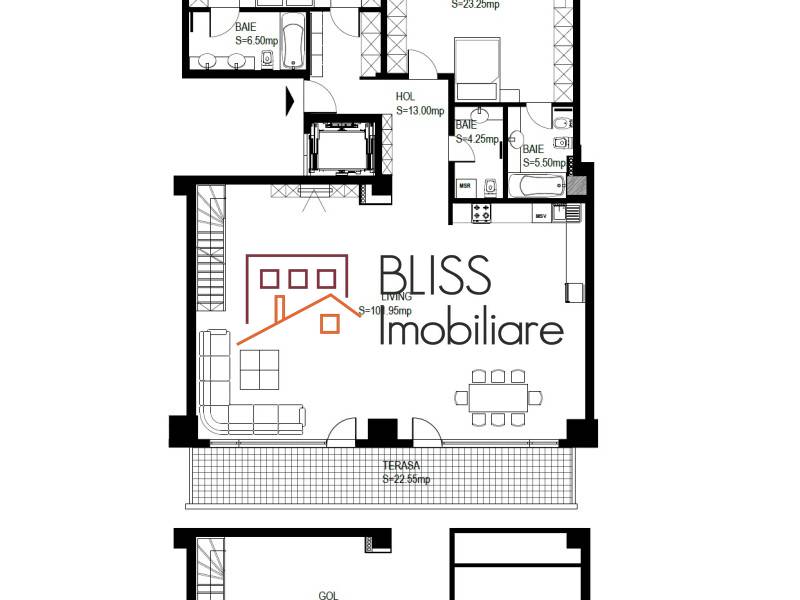 Modern Penthouse With 4 Bedrooms Primaverii Residence, Bucharest | Bliss Imobiliare / Photo 29 - BLISS Imobiliare